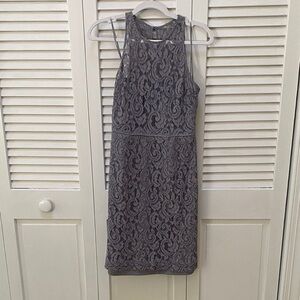 J. Crew Elegant Gray Lace Dress size 4